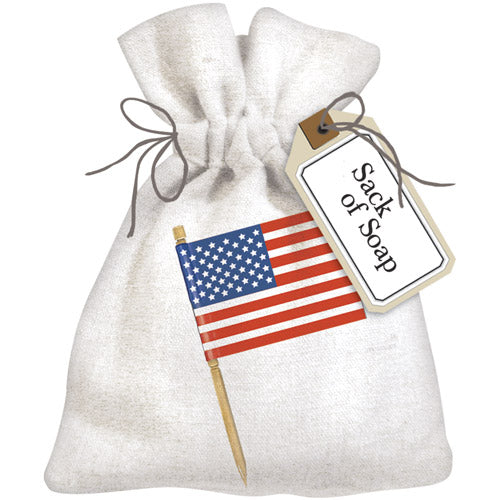 American Flag Sack Of Soap