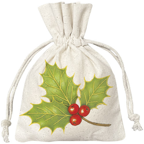 Holly Sprig Sack Of Soap