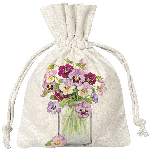 Pansy Jar Sack Of Soap