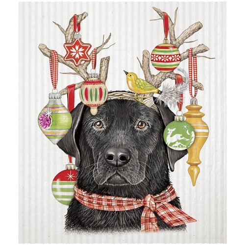 Lab Holiday Antlers Sponge Cloth