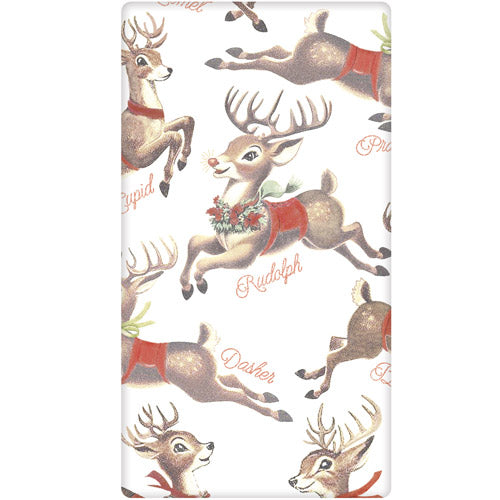 Retro Reindeer Bagged Towel