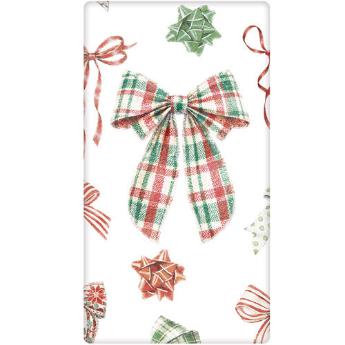 Holiday Bows Bagged Towel
