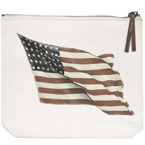 USA Flag MS Canvas Pouch