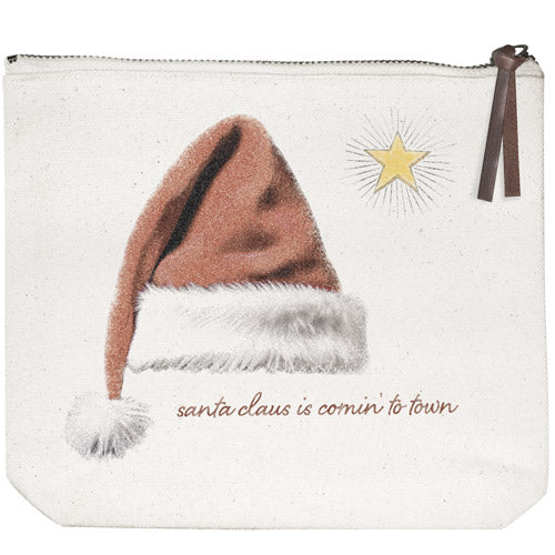 Santa Hat Canvas Pouch