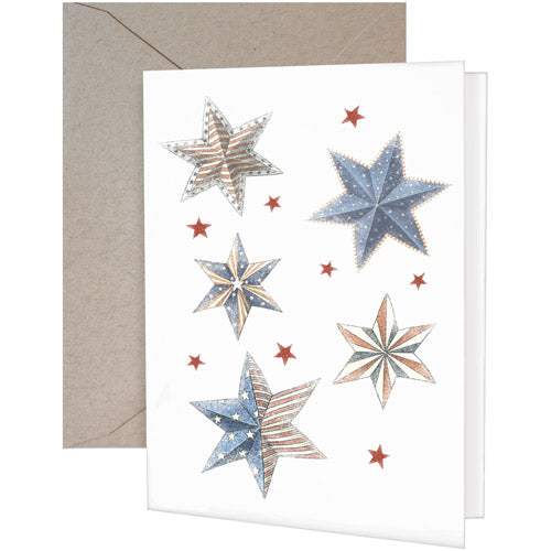 Flag Stars Greeting Card