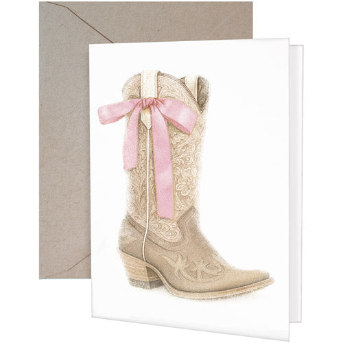 Ribbon Boot Greeting Card