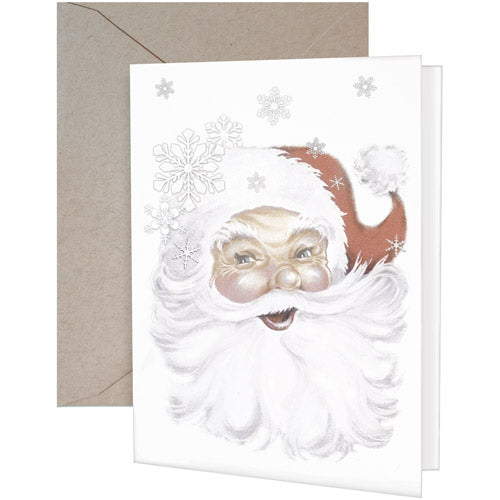 Santa Snowflake Greeting Card