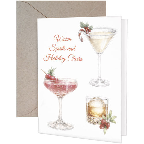 Holiday Cocktails Greeting Card