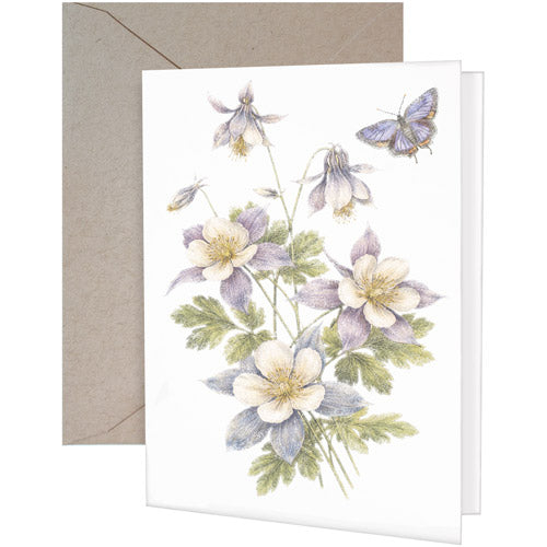 Columbine Butterfly Greeting Card
