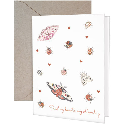 Ladybug Hearts Greeting Card