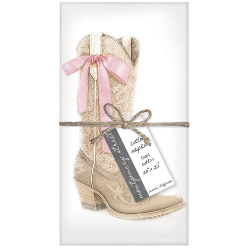 Ribbon Boot Napkins S/4