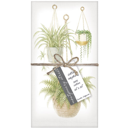 Hanging Houseplants Napkins S/4
