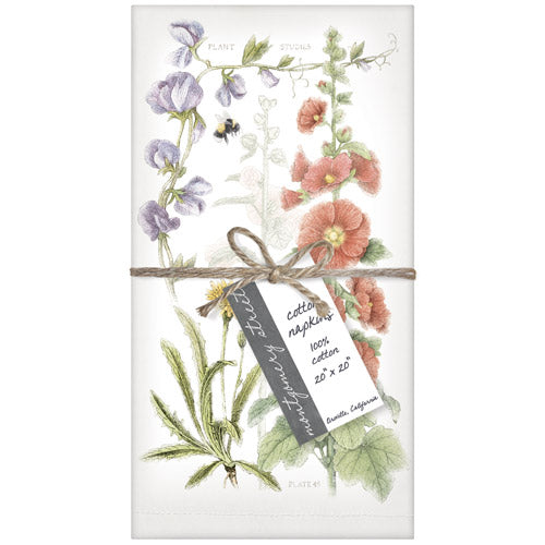 Hollyhock Garden Napkins S/4