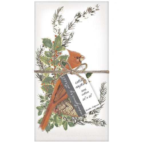 Cardinal Pinecone Napkins