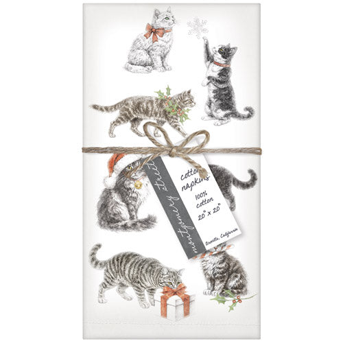 Holiday Vintage Cats Napkins