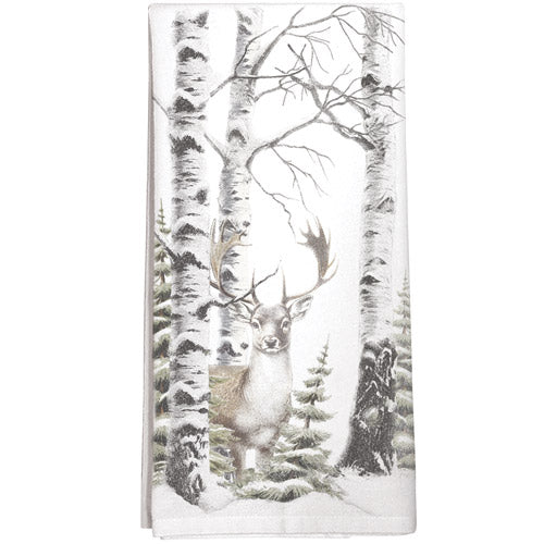 Winter Forest Deer Towel