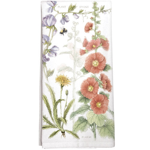 Hollyhock Garden Towel