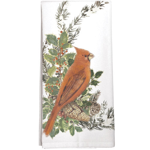 Cardinal Pinecone Towel