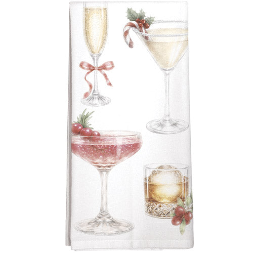 Holiday Cocktails Towel