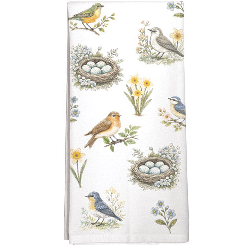 Birds And Nests Towel