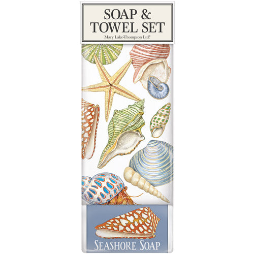 Seashell Scatter Soap & Towel Set