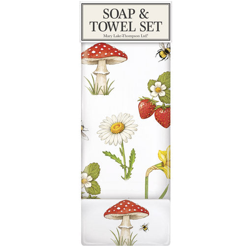 Bird Bee Scatter Soap & Towel Set