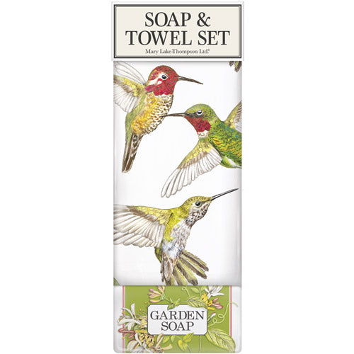 Hummingbird Soap & Towel Set
