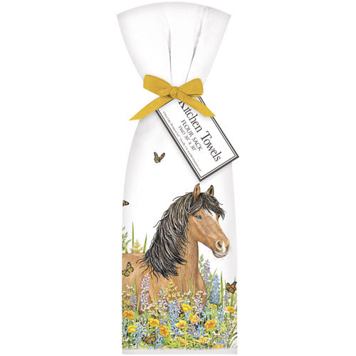 Butterflies Horse Towel Set