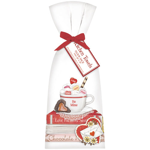 Heart Book Stack Towel Set