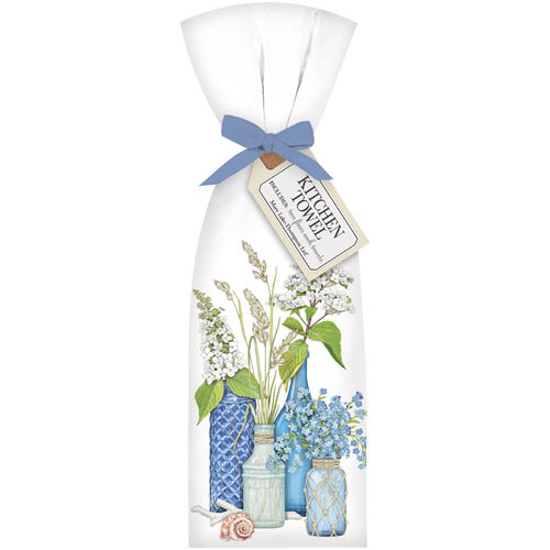 Blue Shell Vases Towel Set
