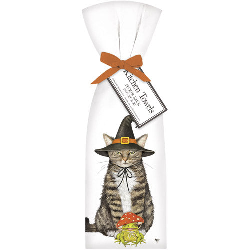 Witch Cat And Frog Towel Set