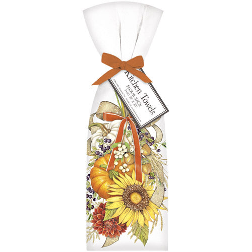 Sunflower Pumpkin Swag Towel Set