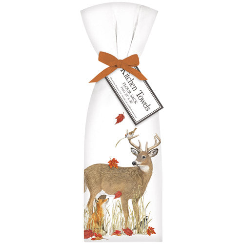 Fall Leaf Deer Towel Set