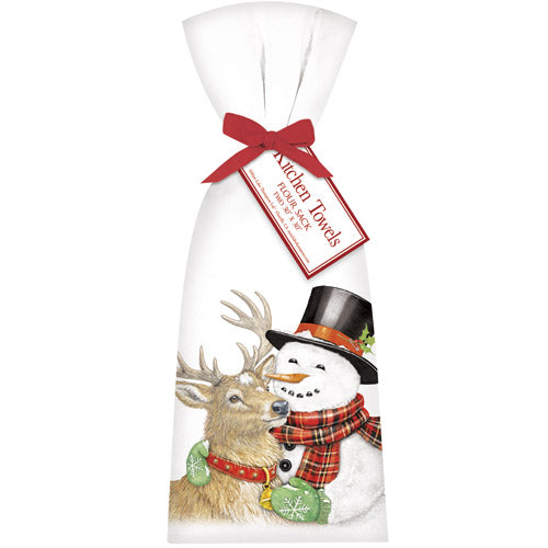 Hugging Snowman Towel Set
