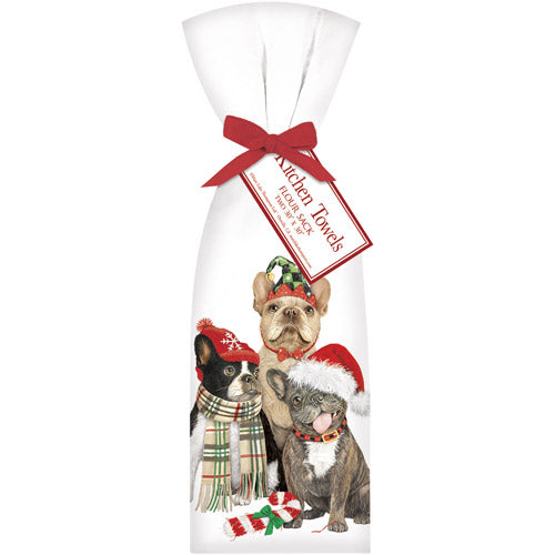 Holiday Frenchie Family Towel Set