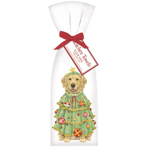 Tree Skirt Golden Towel Set