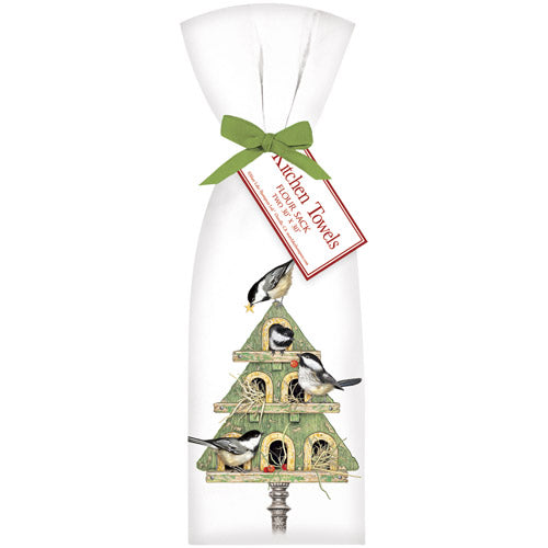 Chickadee Birdhouse Towel Set