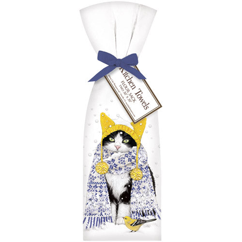 Yellow Hat Cat Towel Set