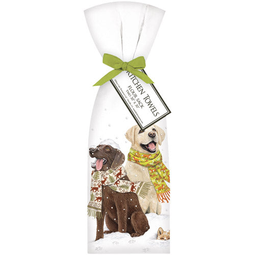 Labs In Snow Towel Set