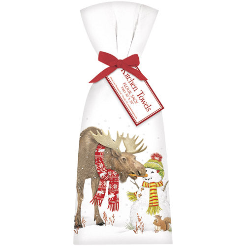 Moose Snowman Towel Set