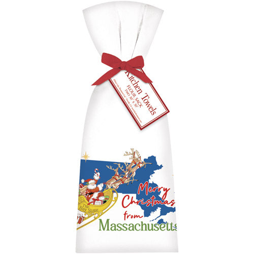 Christmas From Massachusetts Towel Set
