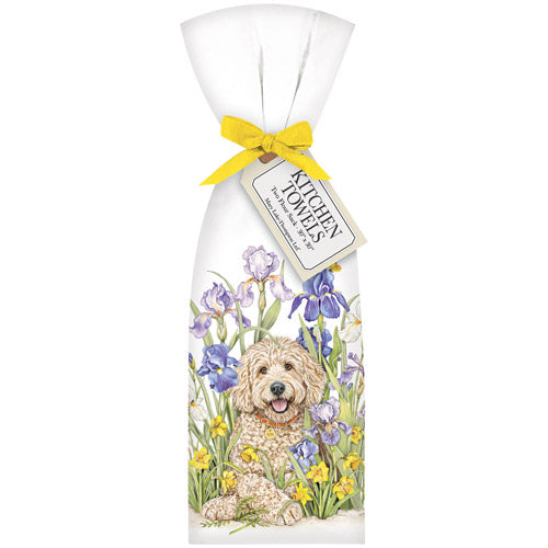 Doodle Irises Towel Set
