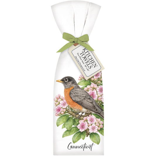 Connecticut State Bird Towel Set