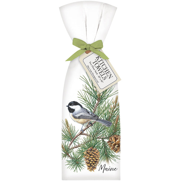 Maine State Bird Towel Set
