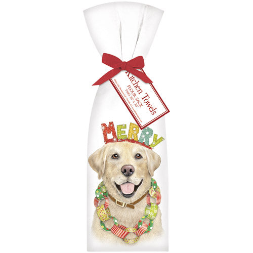 Merry Yellow Lab Towel Set