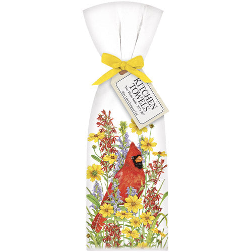 Summer Flower Cardinal Towel Set