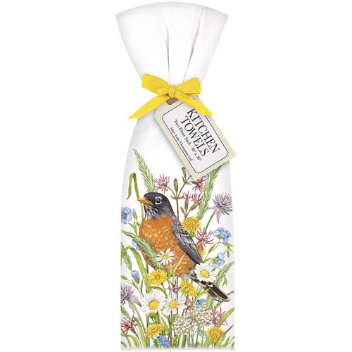 Robin Flowers Towel Set
