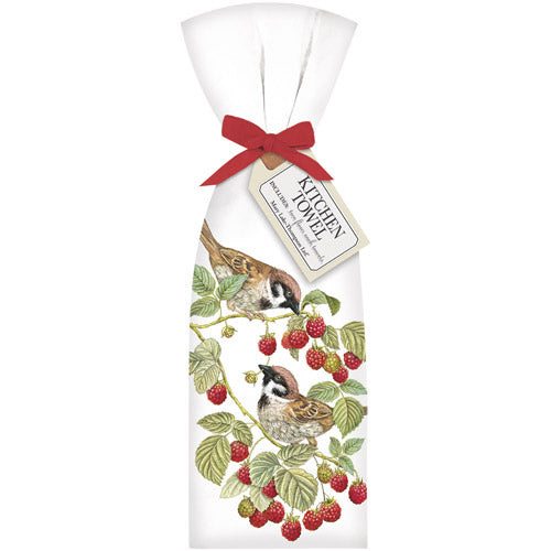 Raspberry Sparrows Towel Set