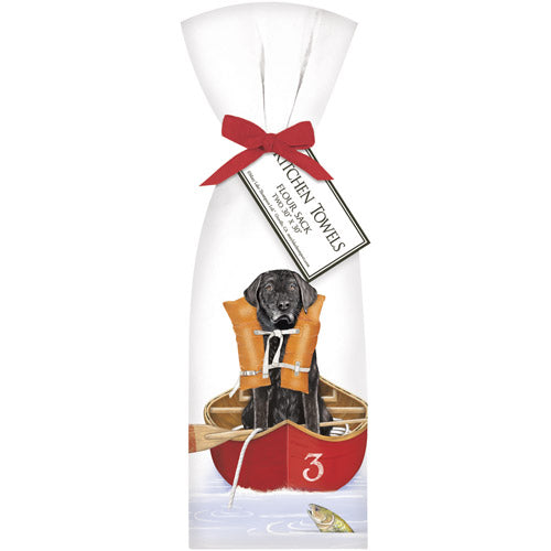 Black Lab Canoe Towel Set