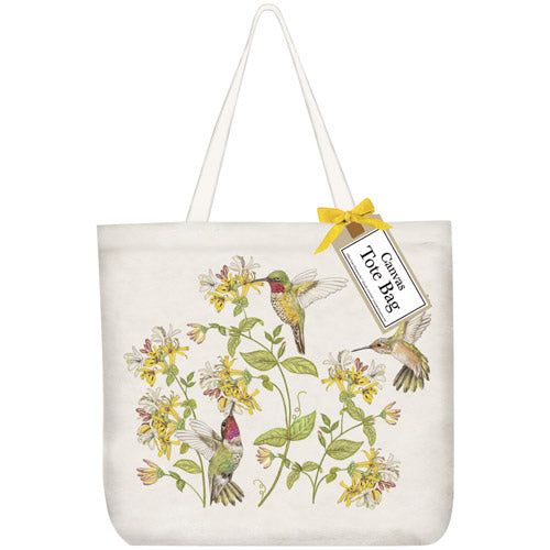 Hummingbird Honeysuckle Tote Bag